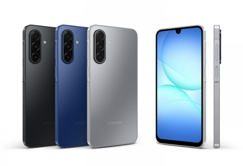 Samsung Galaxy A17 5G smartphone with sleek design and dual camera setup