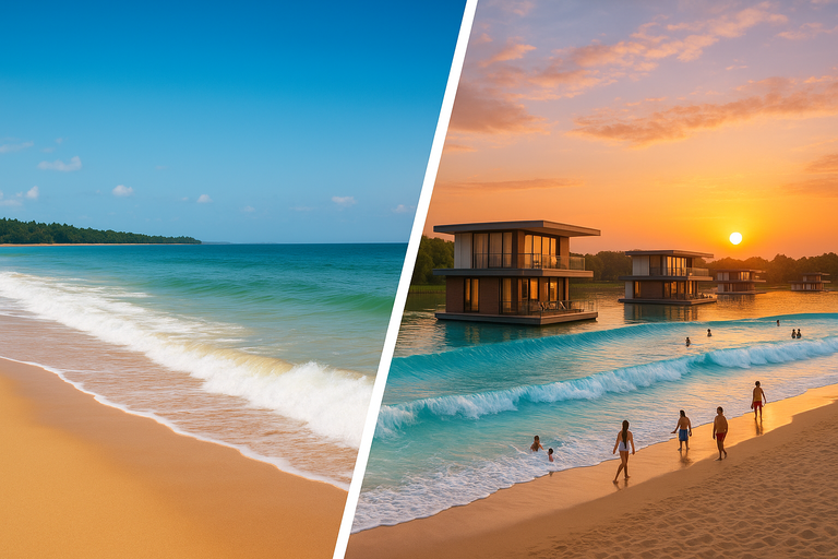 हैदराबाद के Kotwal Guda में बनने वाले आर्टिफिशियल बीच का एरियल व्यू