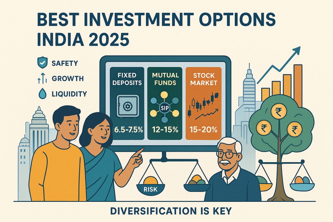 Best Investment Options in India 2025: FD, Mutual Funds या Stocks में कहाँ करें निवेश?