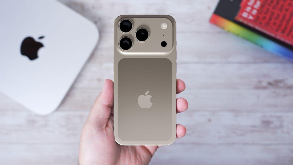 Leaked render of iPhone 17 Pro showing horizontal camera design